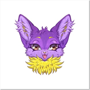 Purple Kitty Posters and Art